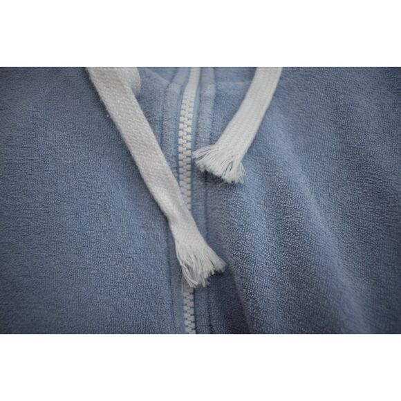 Fabletics Terry Full Zip Oversized Hoodie Light Dusty Blue Spring Beach Large - Picture 4 of 6